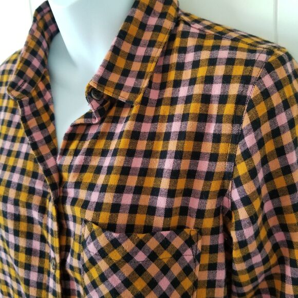 Old Navy Flannel Top The Classic Shirt Womens Size Small - Picture 4 of 8